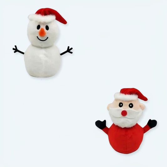 Peluche bonhomme de neige Noël réversible doux chaleureux