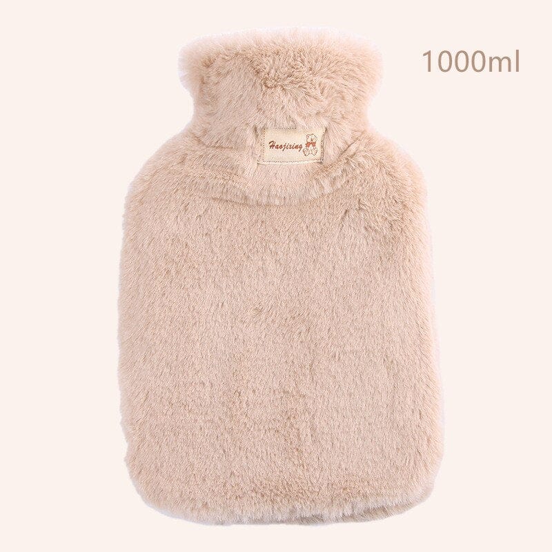 Peluche bouillotte à fourrure