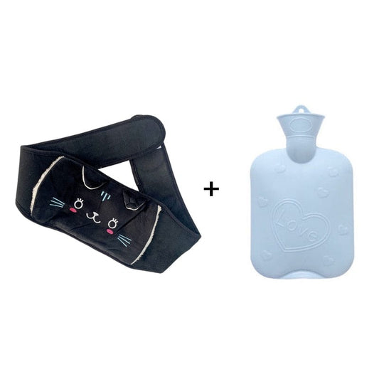 Peluche bouillotte ceinture chat