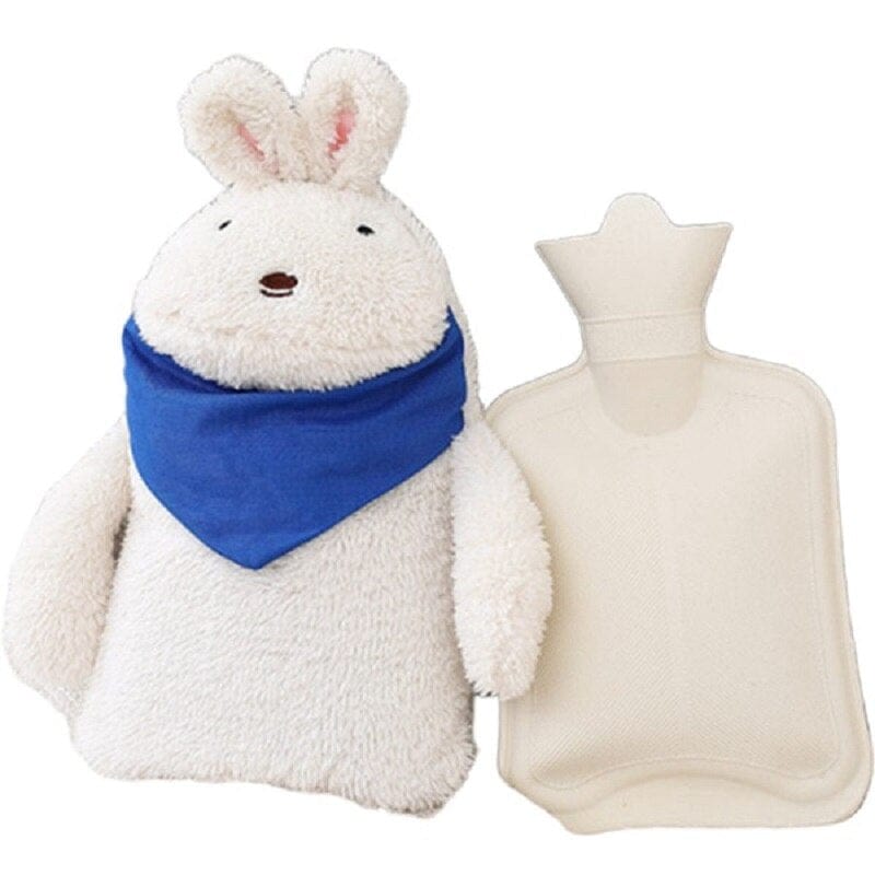 Peluche bouillotte lapin à fourrure chaud