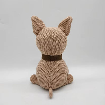 Peluche bouledogue crochet doux compagnon maison cozy