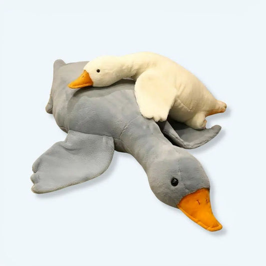 Peluche canard géant jaune doux chambre enfant