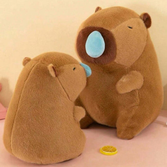 Peluche capybara mignon enrhumé doux et réconfortant
