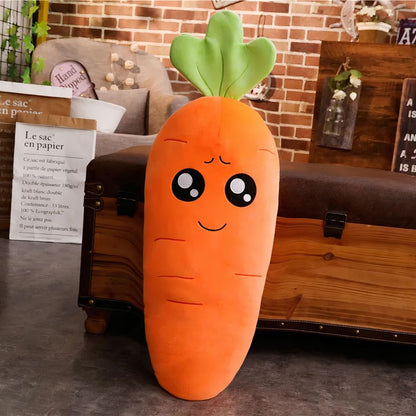 Peluche carotte géante douce timide décoration chambre