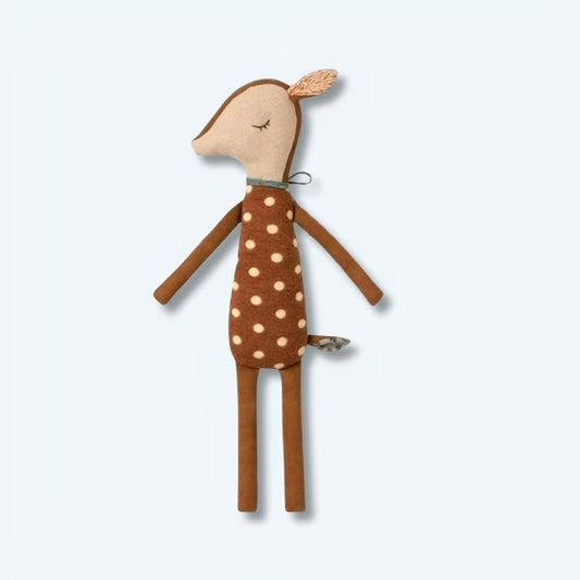 Peluche cerf doux hiver enfant câlin en velours
