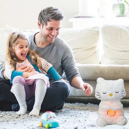 Peluche chat apaisant musique douce sommeil enfant
