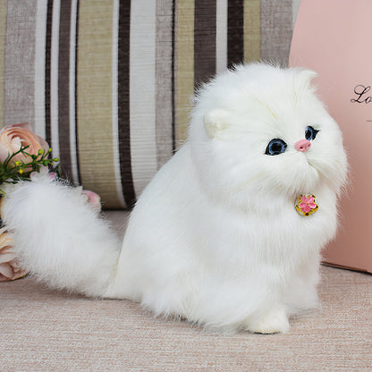 Peluche chat blanc doux câlin décoration chambre enfant
