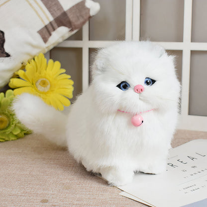 Peluche chat blanc doux câlin décoration chambre enfant