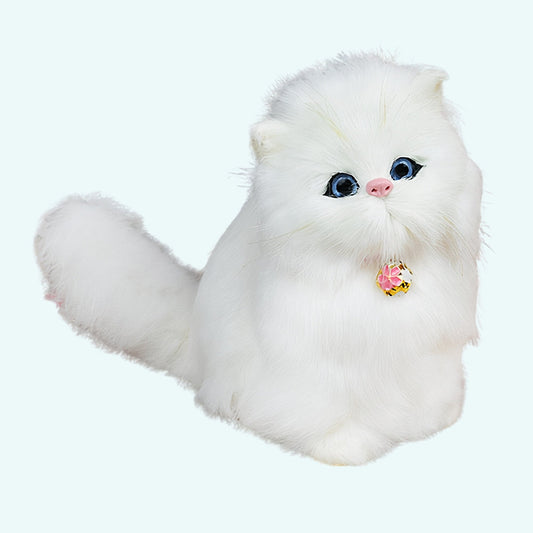 Peluche chat blanc doux câlin décoration chambre enfant
