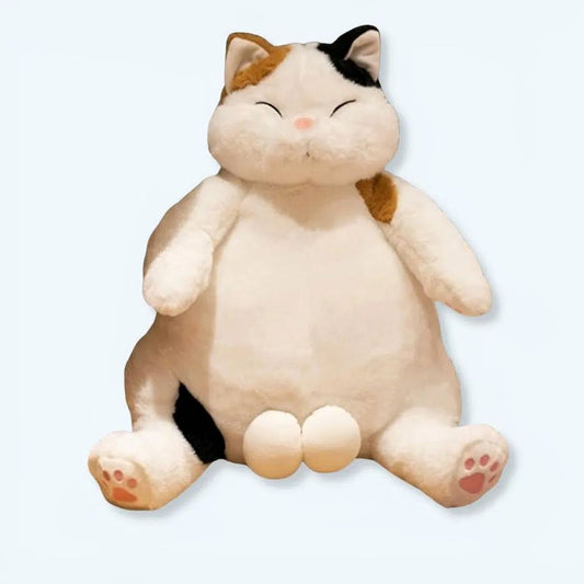 Peluche chat blanc géant doux câlin pour enfant