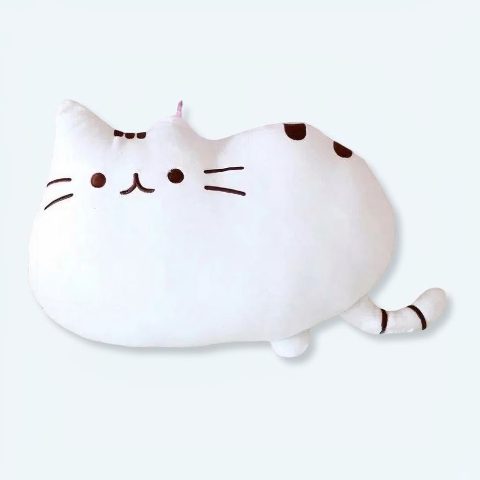 Peluche chat blanc mignon doux compagnon câlin enfant