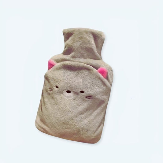 Peluche chat bouillote douce chaleur réconfort hiver