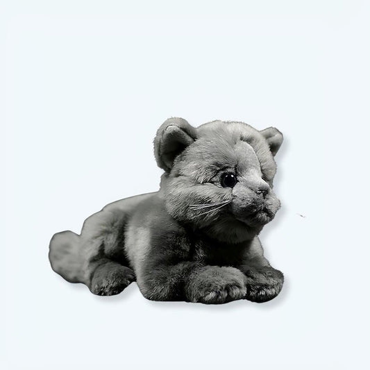 Peluche chat britannique gris doux câlin enfant