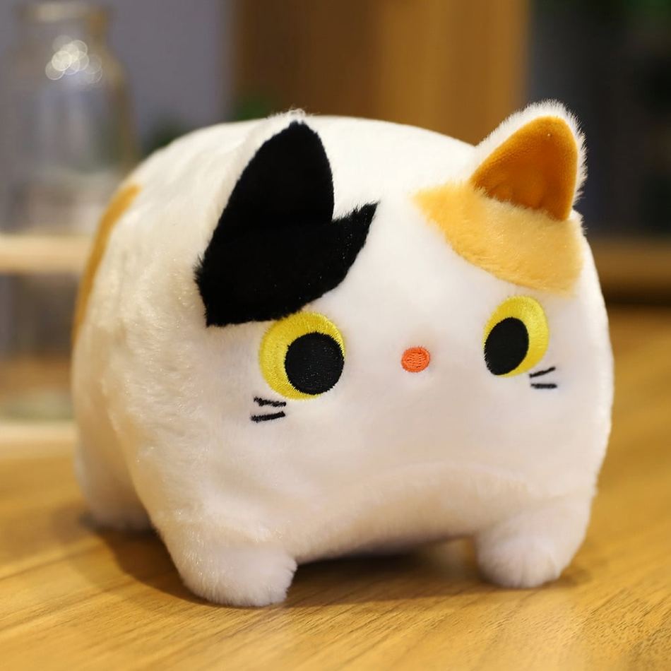 Peluche chat carré doux confort univers cocooning maison