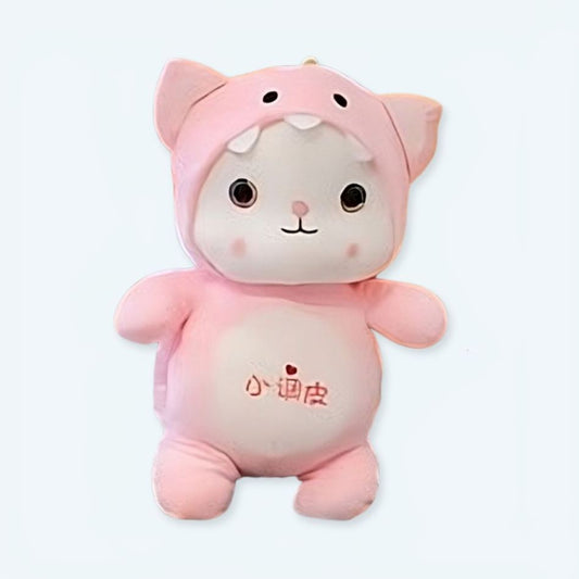 Peluche chat dinosaure enfant doux et câlin
