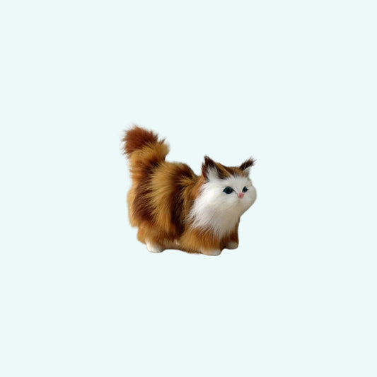 Peluche chat doux longs poils cocooning enfant