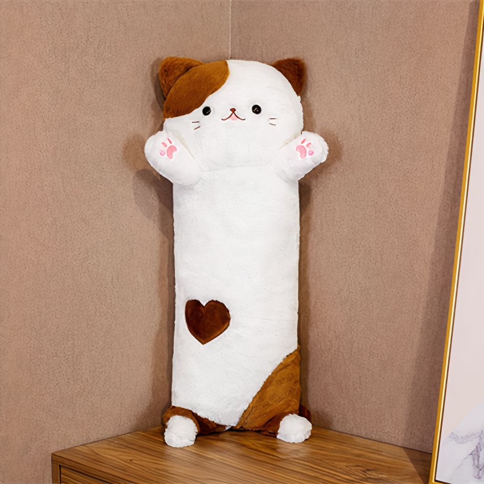 Peluche chat géant doux câlin détente chambre cosy