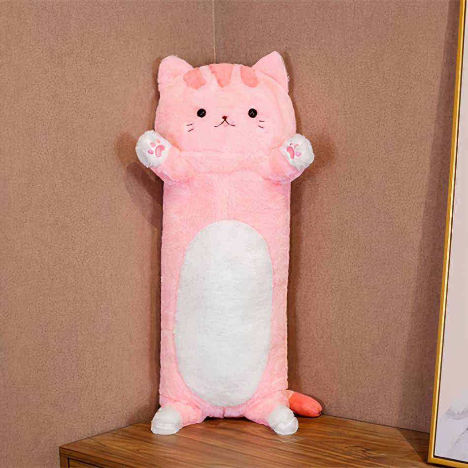 Peluche chat géant doux câlin détente chambre cosy