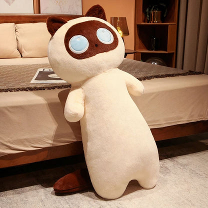 Peluche chat géant doux câlin pour décoration chambre