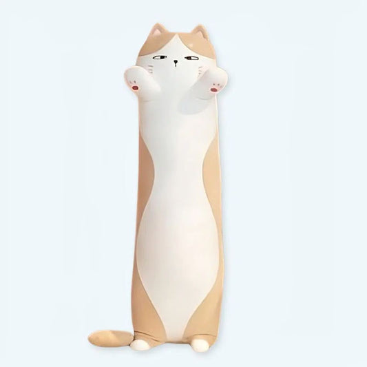 Peluche chat long doux câlin pour moments réconfortants