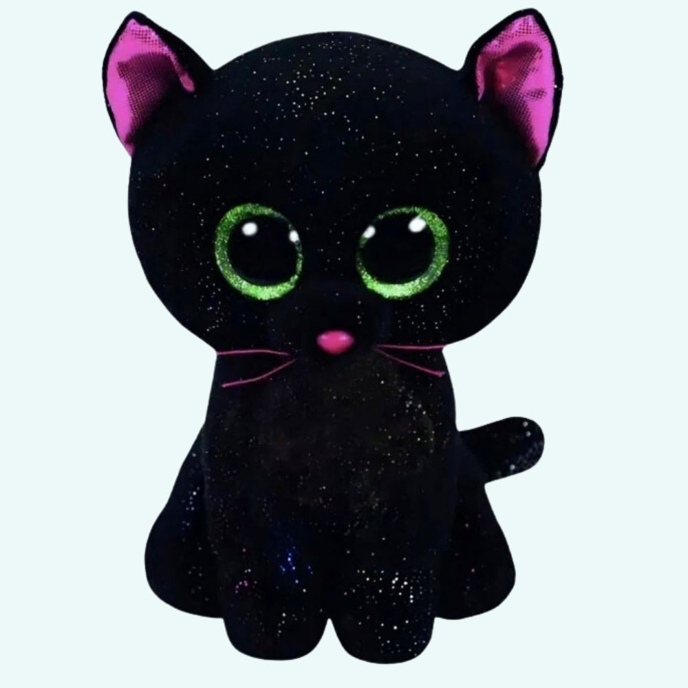 Peluche chat noir doux Halloween enfant câlin spooky