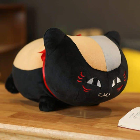 Peluche chat noir Nyanko Sensei doux câlin kawaii