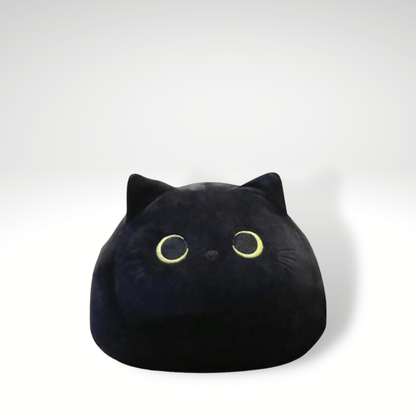 Peluche chat noir passif rondelet
