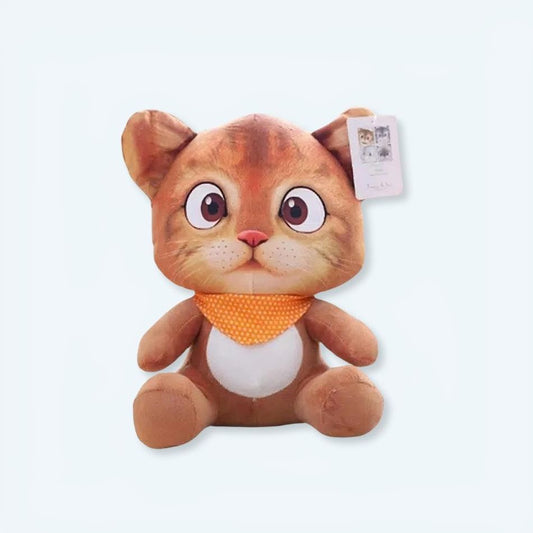 Peluche chat orange mignon doux pour enfant câlin