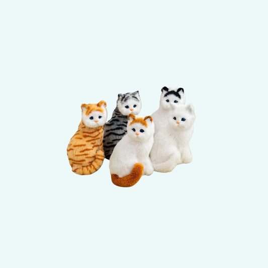 Peluche chat réaliste câlin doux compagnon maison