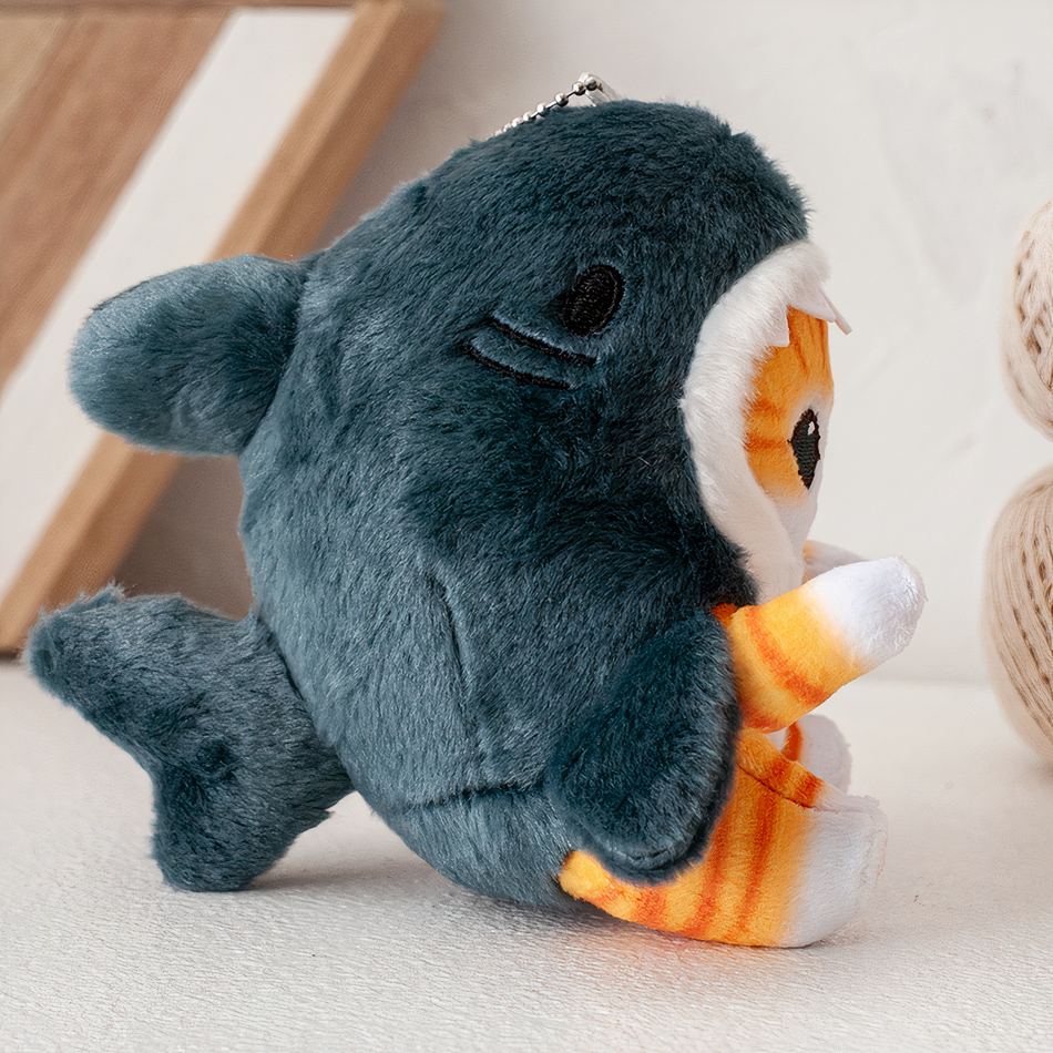 Peluche chat requin doux câlin enfant déguisement amusant