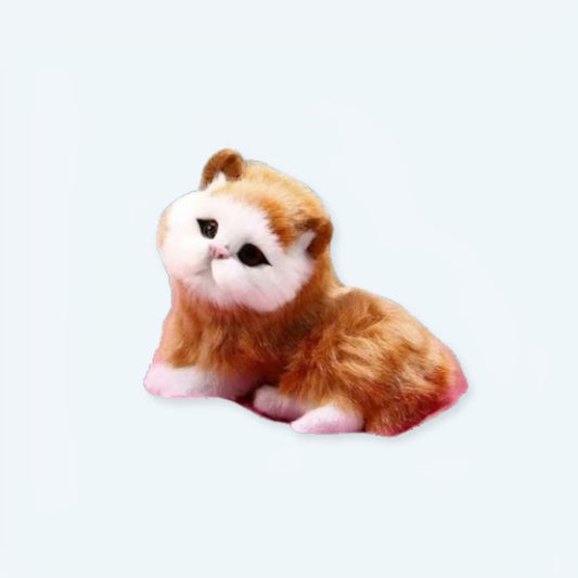 Peluche chat roux mignon doux pour chambre enfant