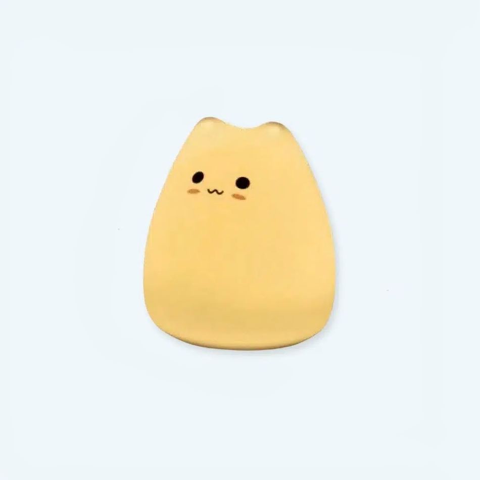 Peluche chat silicone lumineux enfant chambre nuit douce