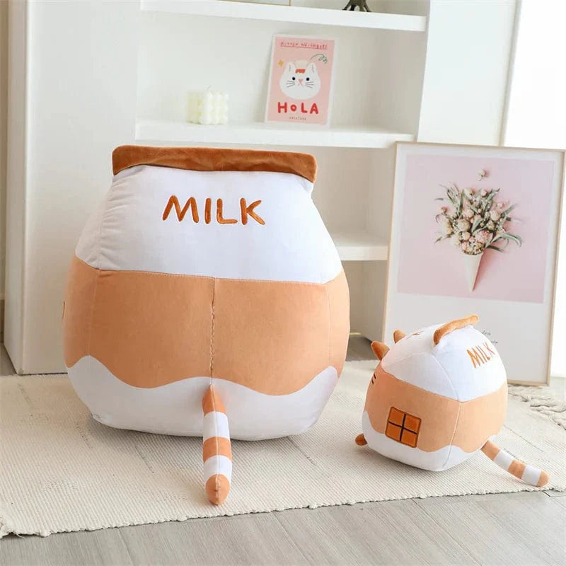Peluche chat squishmallow brique de lait chocolat