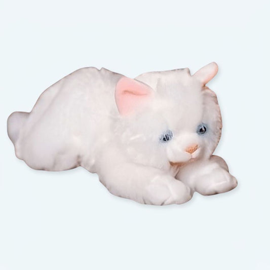 Peluche chaton blanc doux câlin enfant chambre décoration