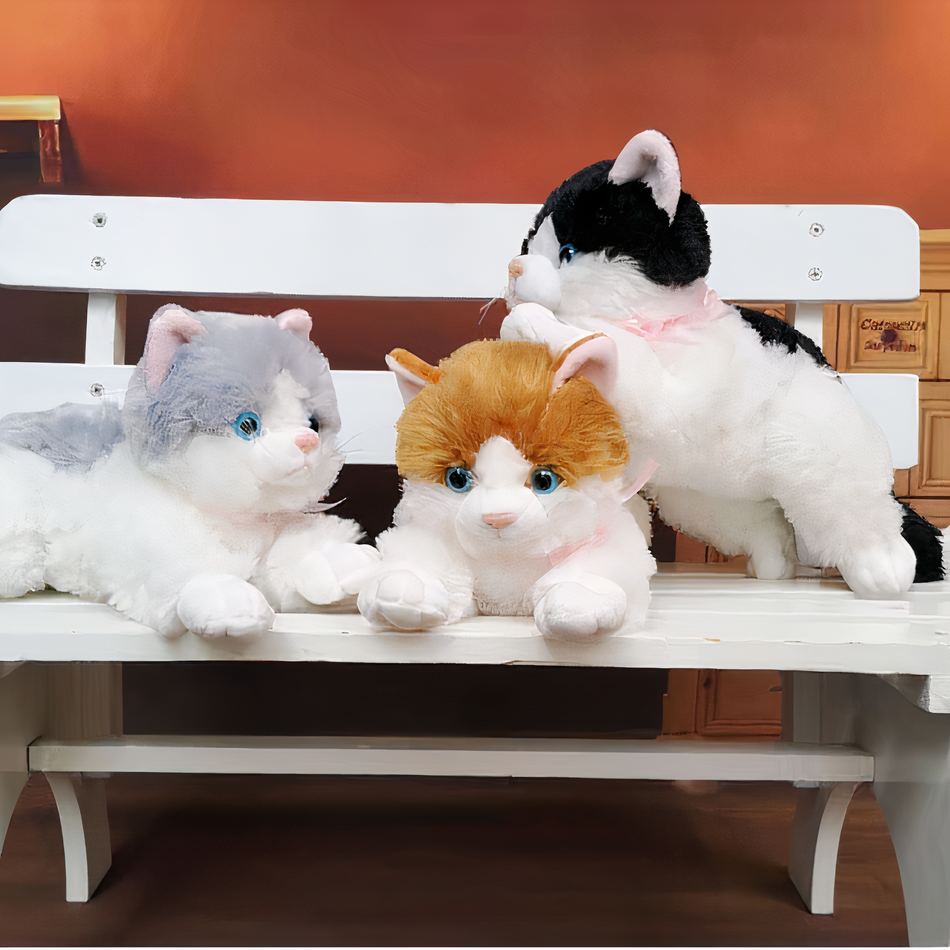 Peluche chaton gris doux câlin en peluche mignon enfant