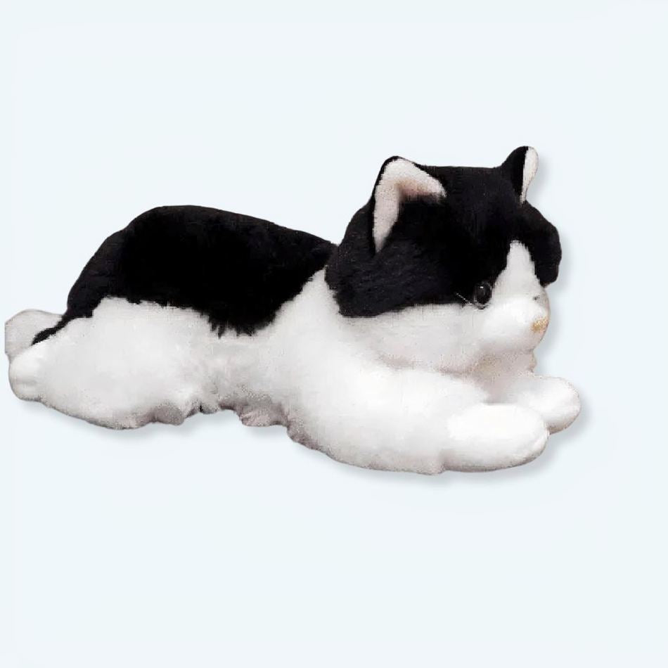 Peluche chaton noir doux compagnon enfant câlin