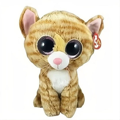 Peluche chaton rayé doux câlin enfant moelleux hiver