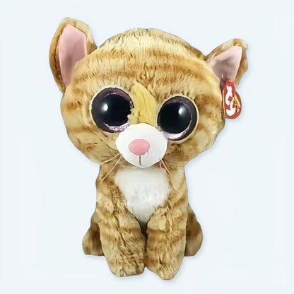 Peluche chaton rayé doux câlin enfant moelleux hiver