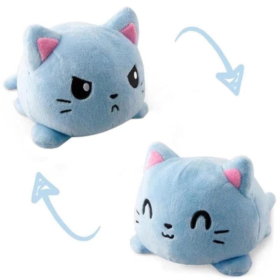 Peluche chats réversible coloré