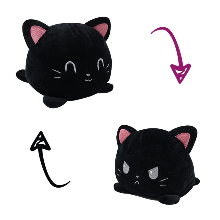 Peluche chats réversible coloré
