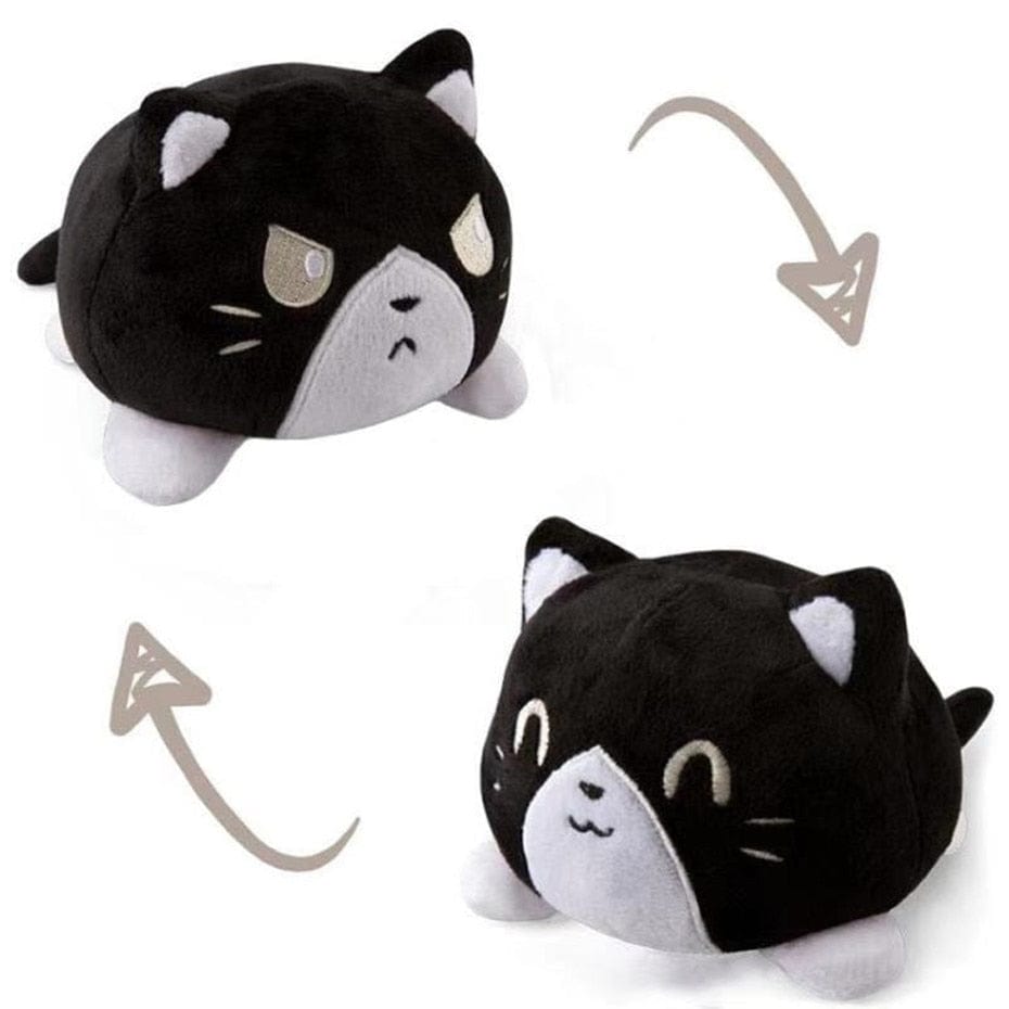 Peluche chats réversible coloré