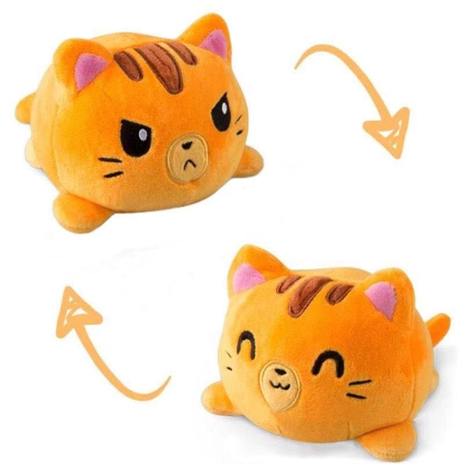 Peluche chats réversible coloré