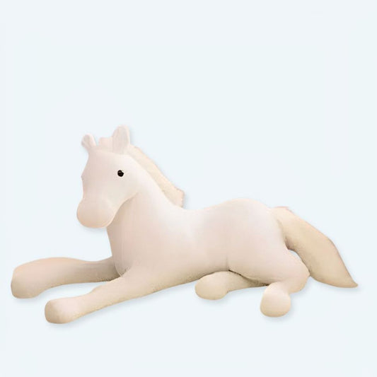Peluche cheval blanc doux câlin enfant univers équestre