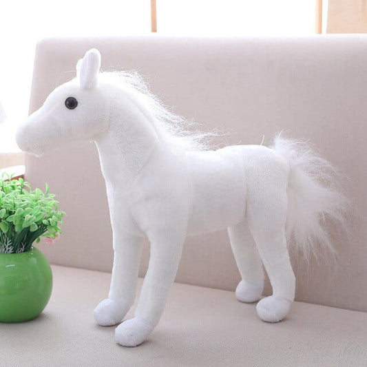 Peluche Cheval Blanc  Flocon | Peluche World 30 cm