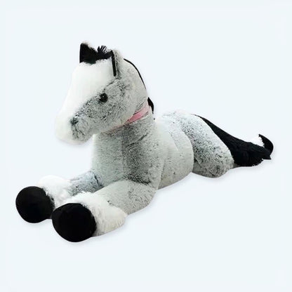 Peluche cheval bleu gris douillet enfant chambre rêve