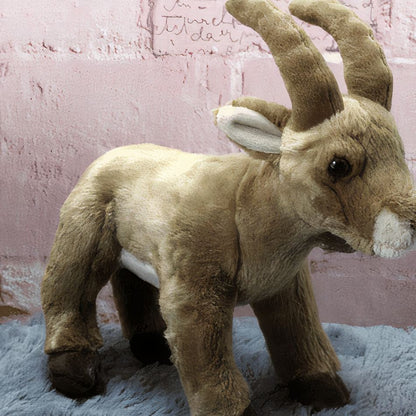 Peluche chèvre de montagne douce câline hiver alpin