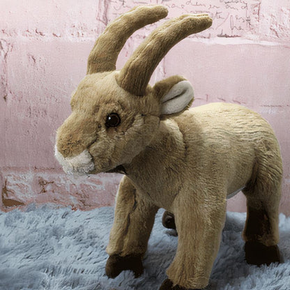 Peluche chèvre de montagne douce câline hiver alpin