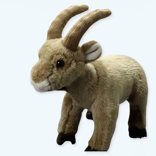 Peluche chèvre de montagne douce câline hiver alpin