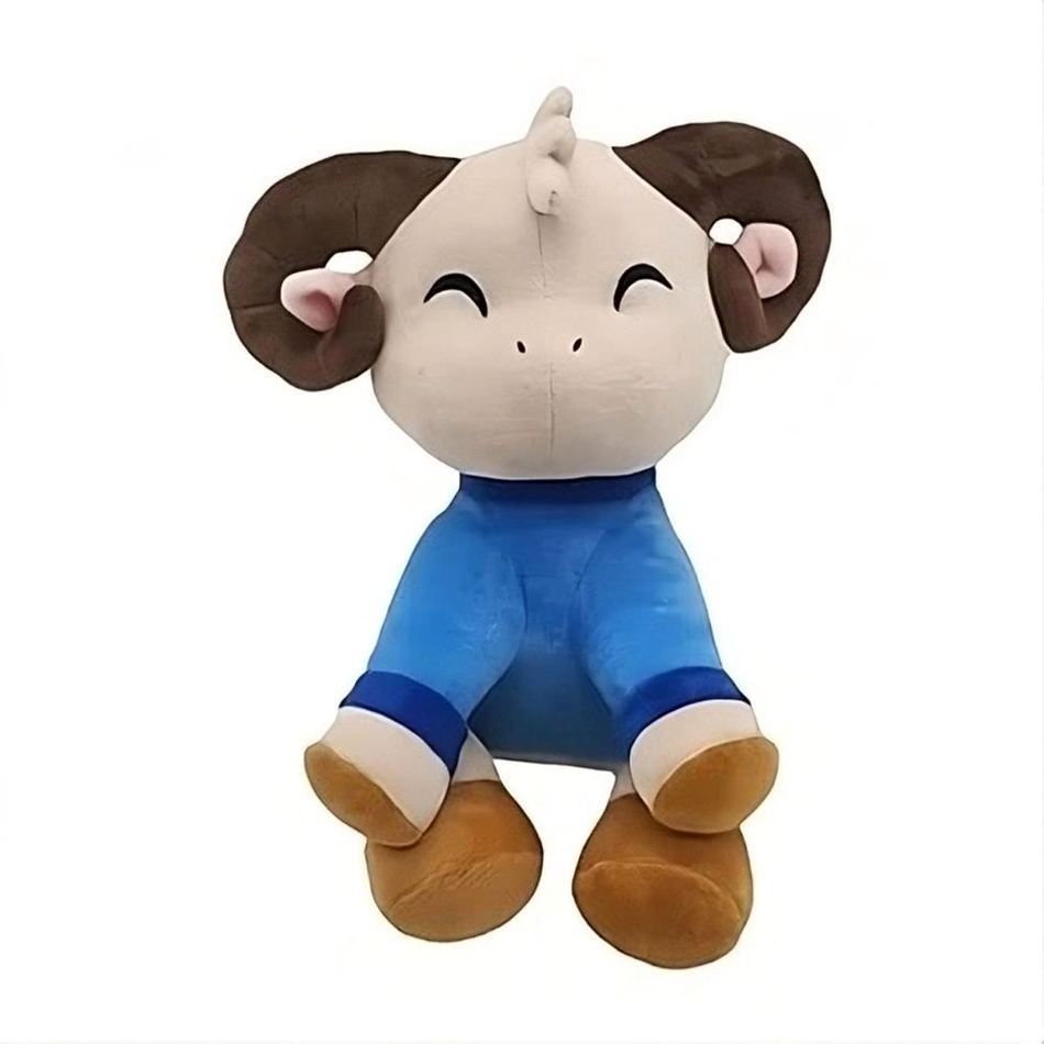 Peluche chèvre douce câline pour enfants laineux