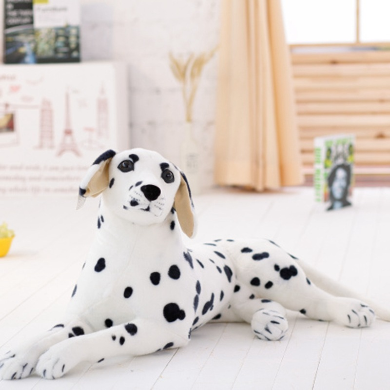 Peluche chien dalmatien doux compagnon enfant câlin